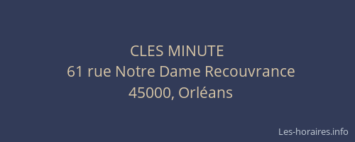 CLES MINUTE