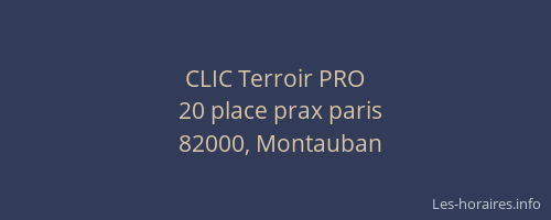 CLIC Terroir PRO