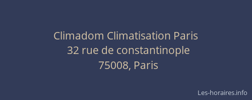 Climadom Climatisation Paris