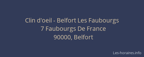 Clin d'oeil - Belfort Les Faubourgs