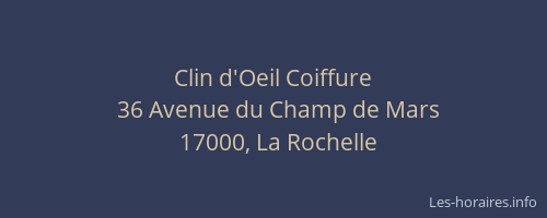 Clin d'Oeil Coiffure