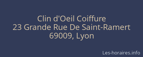 Clin d'Oeil Coiffure