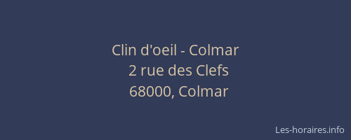 Clin d'oeil - Colmar