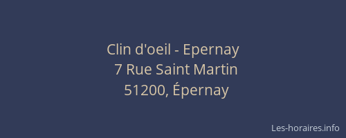 Clin d'oeil - Epernay