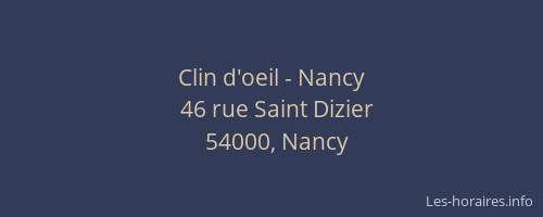 Clin d'oeil - Nancy