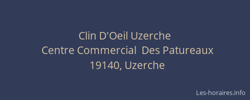 Clin D'Oeil Uzerche