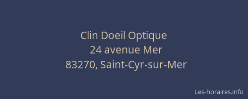 Clin Doeil Optique