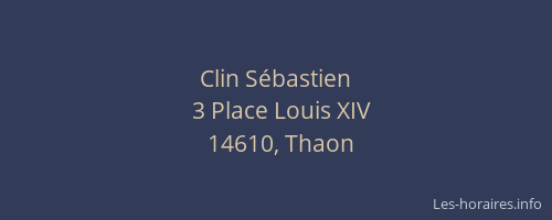 Clin S&eacute;bastien