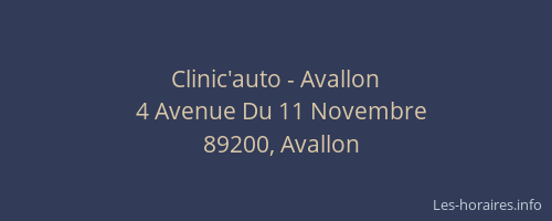 Clinic'auto - Avallon
