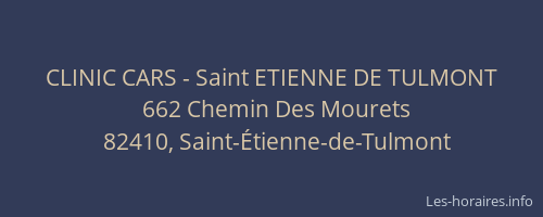 CLINIC CARS - Saint ETIENNE DE TULMONT