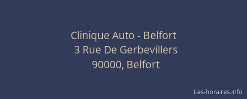 Clinique Auto - Belfort