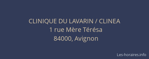 CLINIQUE DU LAVARIN / CLINEA