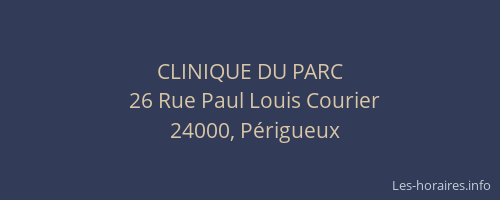 CLINIQUE DU PARC