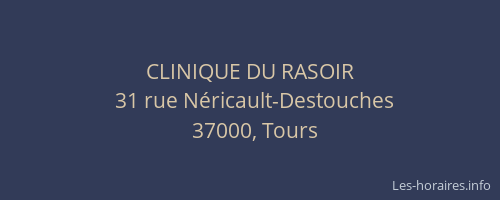CLINIQUE DU RASOIR