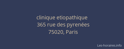clinique etiopathique
