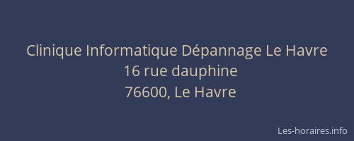 Clinique Informatique Dépannage Le Havre