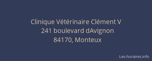 Clinique Vétérinaire Clément V