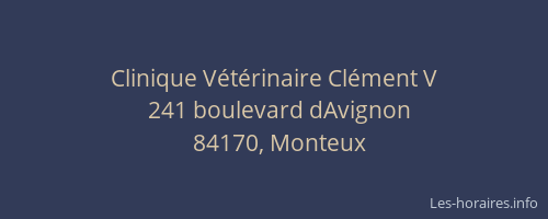 Clinique V&eacute;t&eacute;rinaire Cl&eacute;ment V