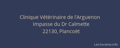 Clinique V&eacute;t&eacute;rinaire de l'Arguenon