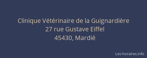 Clinique V&eacute;t&eacute;rinaire de la Guignardi&egrave;re