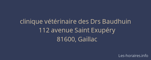 clinique v&eacute;t&eacute;rinaire des Drs Baudhuin