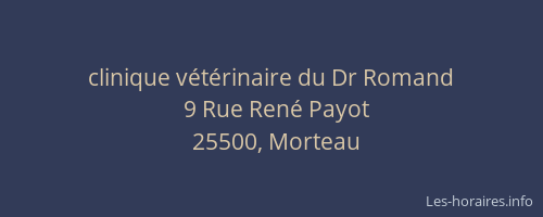 clinique v&eacute;t&eacute;rinaire du Dr Romand