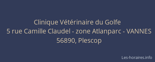 Clinique V&eacute;t&eacute;rinaire du Golfe