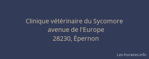 Clinique v&eacute;t&eacute;rinaire du Sycomore