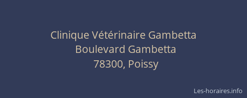Clinique Vétérinaire Gambetta
