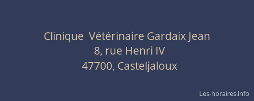 Clinique  Vétérinaire Gardaix Jean