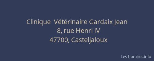 Clinique  V&eacute;t&eacute;rinaire Gardaix Jean