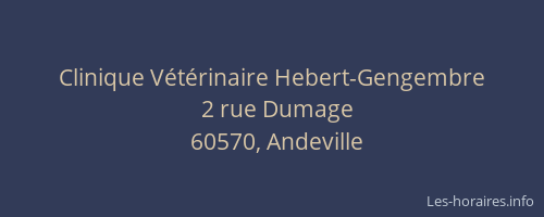 Clinique Vétérinaire Hebert-Gengembre