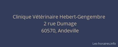 Clinique V&eacute;t&eacute;rinaire Hebert-Gengembre