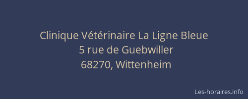 Clinique Vétérinaire La Ligne Bleue