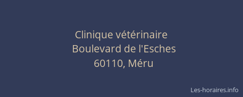 Clinique v&eacute;t&eacute;rinaire