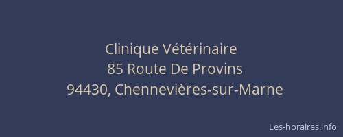 Clinique V&eacute;t&eacute;rinaire
