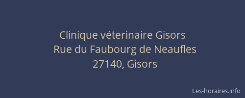 Clinique véterinaire Gisors