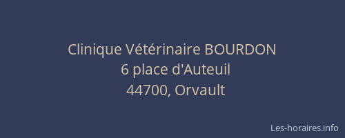 Clinique Vétérinaire BOURDON