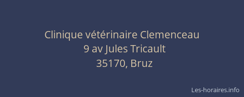 Clinique vétérinaire Clemenceau