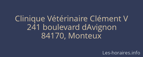 Clinique Vétérinaire Clément V