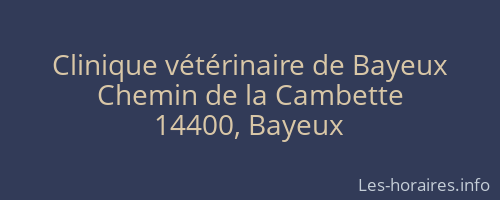 Clinique vétérinaire de Bayeux