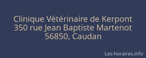 Clinique Vétérinaire de Kerpont