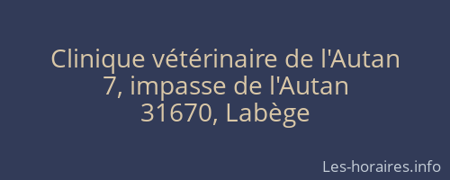 Clinique vétérinaire de l'Autan