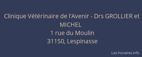 Clinique Vétérinaire de l'Avenir - Drs GROLLIER et MICHEL
