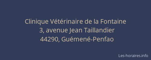 Clinique Vétérinaire de la Fontaine