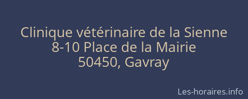 Clinique vétérinaire de la Sienne