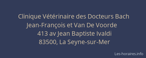 Clinique Vétérinaire des Docteurs Bach Jean-François et Van De Voorde