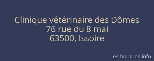 Clinique vétérinaire des Dômes