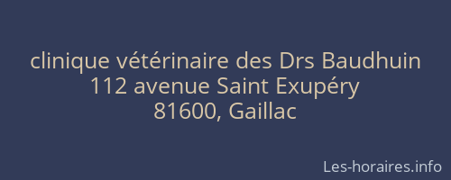 clinique vétérinaire des Drs Baudhuin