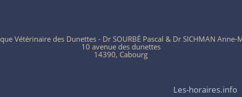 Clinique Vétérinaire des Dunettes - Dr SOURBÉ Pascal & Dr SICHMAN Anne-Marie